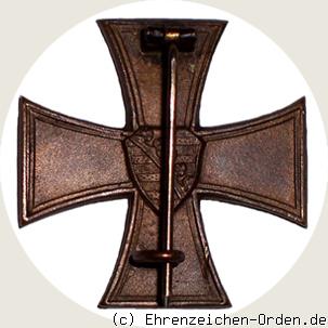 Kriegserinnerungszeichen Steckkreuz Rückseite