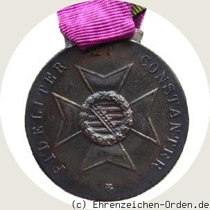 Silberne Verdienstmedaille des Herzoglich Sachsen-Ernestinischen Hausordens mit Schwerterspange 1914/7 Rückseite