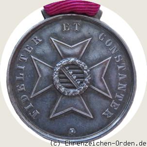 Silberne Verdienstmedaille des Herzoglich Sachsen-Ernestinischen Hausordens Herzog Alfred Rückseite