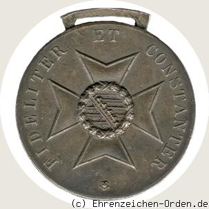 Silberne Verdienstmedaille des Herzoglich Sachsen-Ernestinischen Hausordens Herzog Carl Eduard R&uuml;ckseite