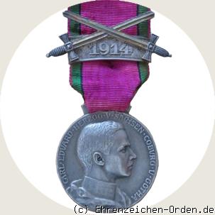 Silberne Verdienstmedaille des Herzoglich Sachsen-Ernestinischen Hausordens mit Schwerterspange 1914
