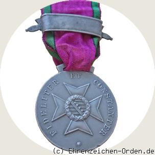 Silberne Verdienstmedaille des Herzoglich Sachsen-Ernestinischen Hausordens mit Schwerterspange 1914 Rückseite