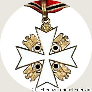 Deutscher Adlerorden Kreuz 2. Klasse / 3. Klasse mit Schwertern Rückseite