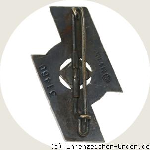 Leistungsabzeichen des Deutschen Jungvolks in Silber Rückseite
