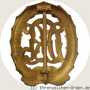 Deutsches Reichssportabzeichen DRL ab 1935 in Gold Rückseite