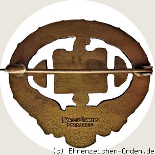 Deutsches Schwerathleten-Sportabzeichen Bronze 1934 Rückseite