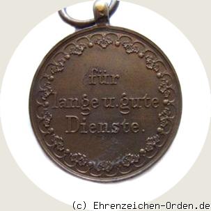 Dienstauszeichnung für 15 Jahre Bronzene Medaille 1832 (1.Prägung) Rückseite