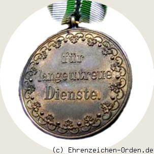 Dienstauszeichnung 3. Klasse für 9 Jahre Bronzene Medaille 1878 Rückseite