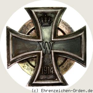 Eisernes Kreuz 1.Klasse 1914 an Schraubscheibe