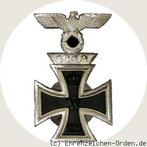 Eisernes Kreuz 1914 1. Klasse mit Wiederholungsspange 1939 2. Form fest verbunden