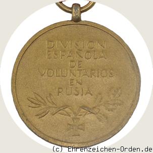 Erinnerungsmedaille für Spanische Freiwillige in der Wehrmacht R&uuml;ckseite