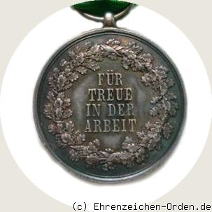Medaille für Treue in der Arbeit 1.Form König Albert 1894 Rückseite