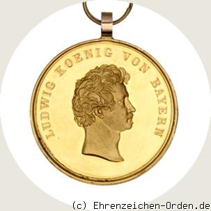 Goldene Ehrenmünze des Ludwigsorden für 50 Dienstjahre