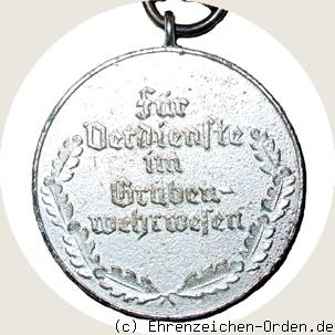 Grubenwehr-Ehrenzeichen 1938 Rückseite