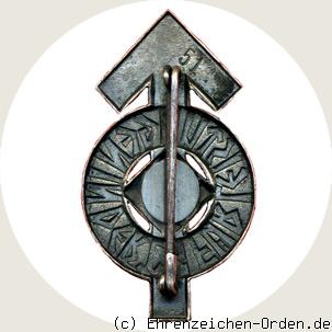 Hitlerjugend Leistungsabzeichen in Silber (3. Stufe) hohle Fertigung Rückseite
