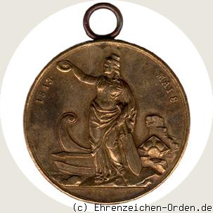 Medaille für Hilfeleistung beim Stadtbrand 1842