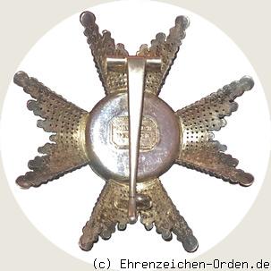 Ernst-August-Orden Bruststern zum Komtur 1.Klasse Rückseite