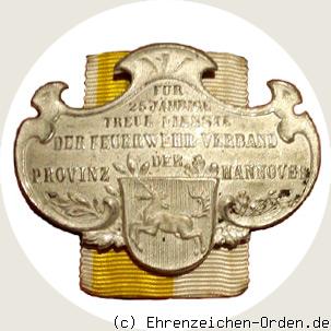 Feuerwehr-Ehrenzeichen für 25 Jahre (Provinz Hannover)