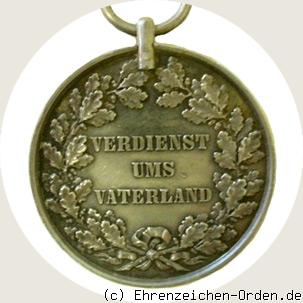 Goldene Verdienstmedaille König Ernst August (größerer Kopf) 1846 Rückseite
