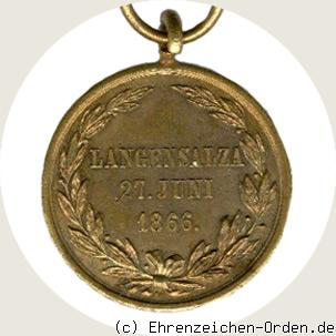 Langensalza-Medaille 1866 Rückseite
