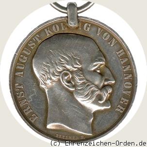 Silberne Verdienstmedaille König Ernst August (größerer Kopf) 1846