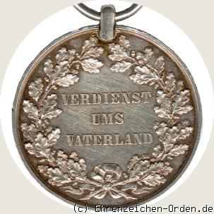 Silberne Verdienstmedaille König Ernst August (größerer Kopf) 1846 Rückseite