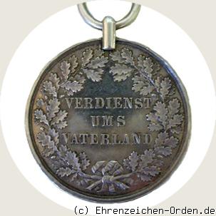 Silberne Verdienstmedaille König Ernst August (kleiner Kopf) 1841 Rückseite