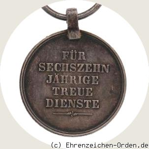 Wilhelmsmedaille in Silber 3. Prägung 1846 Rückseite