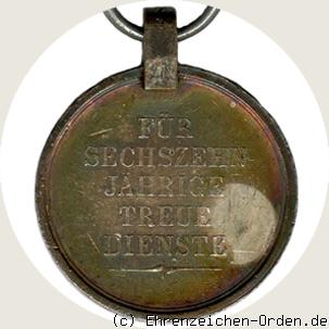 Wilhelmsmedaille in Silber 2. Prägung 1841 Rückseite