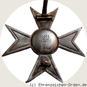 Ehrenkreuz 2.Klasse Hanseatische Vereine vom Roten Kreuz Rückseite