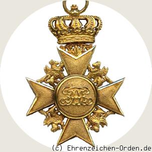 Hausorden der Wendischen Krone Goldenes Verdienstkreuz Rückseite
