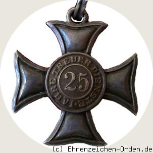 Militär-Dienstehrenzeichen 25 Jahre für Unteroffiziere 2.Prägung 1839 Rückseite