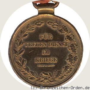 Felddienstzeichen (Kriegsdenkmünze) 1840 Rückseite