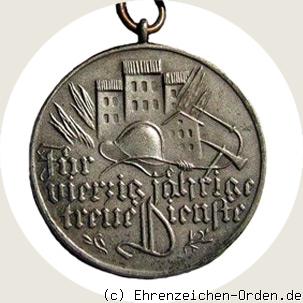 Feuerwehr-Ehrenzeichen für 40 Jahre Volksstaat Hessen 1923 Rückseite