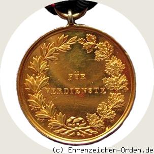 Goldene Verdienstmedaille des Ludewigsordens 1850 – Für Verdienste Rückseite