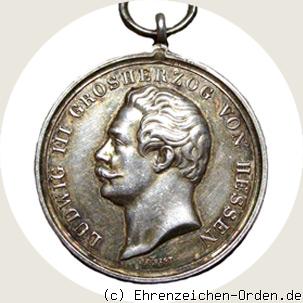 Silberne Medaille des Ludewigs-Ordens 1859 mit Randinschrift