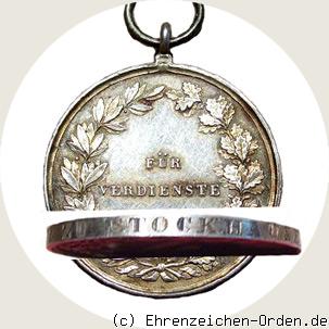 Silberne Medaille des Ludewigs-Ordens 1859 mit Randinschrift Rückseite