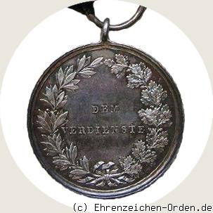 Silberne Verdienst-Medaille für Wissenschaft, Kunst, Industrie und Landwirtschaft 1853 Rückseite