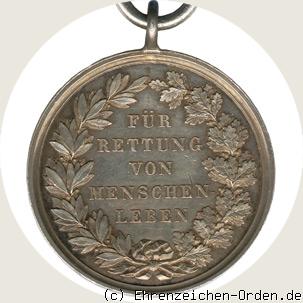 Allgemeines Ehrenzeichen Für Rettung von Menschenleben 1849 Rückseite
