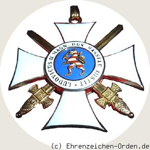 Orden Philipps des Großmütigen – Komturkreuz mit Schwertern Rückseite