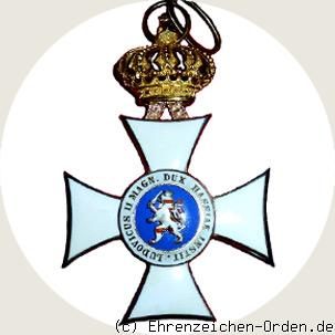 Orden Philipps des Großmütigen – Komturkreuz mit Krone Rückseite