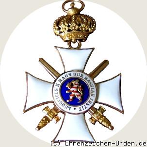 Orden Philipps des Großmütigen – Ritterkreuz 1.Klasse mit Krone und Schwertern Rückseite