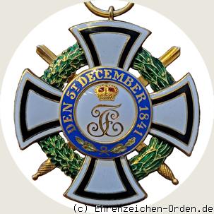 Fürstlicher Hausorden von Hohenzollern Ehrenkreuz 2. Klasse mit Schwertern Rückseite