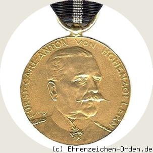 Goldene Erinnerungsmedaille an Fürst Carl Anton