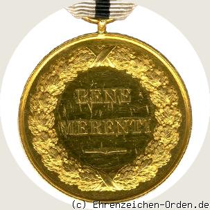 Kleine goldene Medaille Bene Merenti 1910 Rückseite
