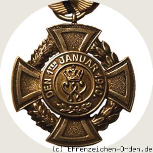 Fürstlicher Hausorden von Hohenzollern – Silbernes Verdienstkreuz 1910 Rückseite