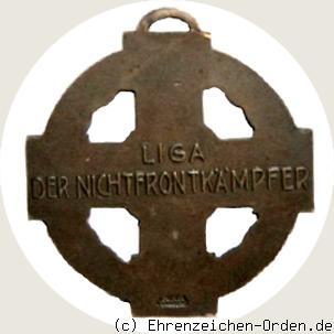 Ehrenkreuz – Liga der Nichtfrontkämpfer Rückseite