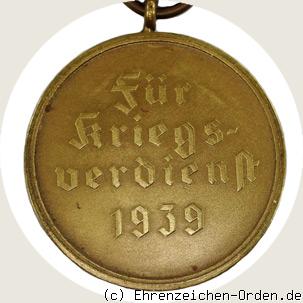 Kriegsverdienst-Medaille 1939 Rückseite