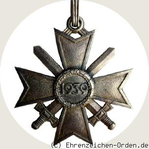 Ritterkreuz des Kriegsverdienstkreuzes mit Schwertern Rückseite