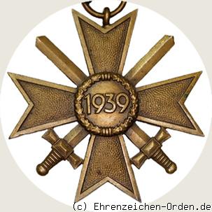 Kriegsverdienstkreuz mit Schwertern 2.Klasse 1939 Rückseite